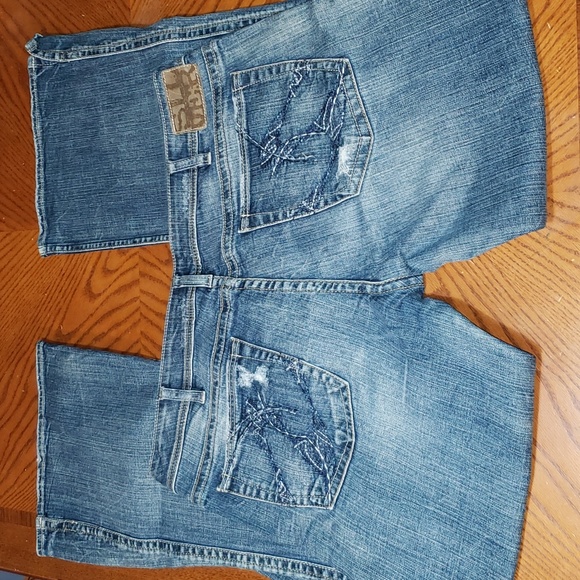 SILVER Twisted Boot Cut Distressed Jeans Size 36x31.5 - Picture 3 of 10